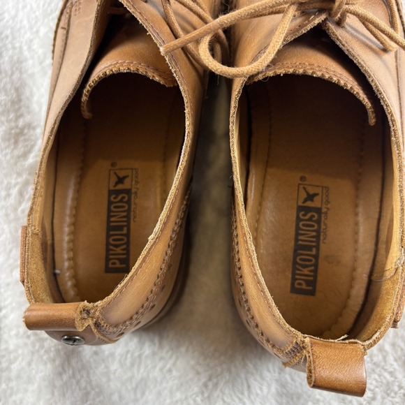 Pikolinos Brown Leather Oxford Shoes Women's EU 37 Comfort Casual - Picture 5 of 7